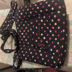 NWOT Retired Savana Dots Vera Bradley Crossbody bag, canvas, many pockets
